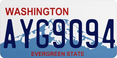 WA license plate AYG9094