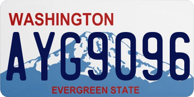 WA license plate AYG9096