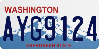 WA license plate AYG9124