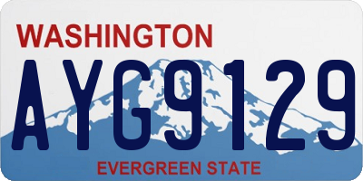 WA license plate AYG9129