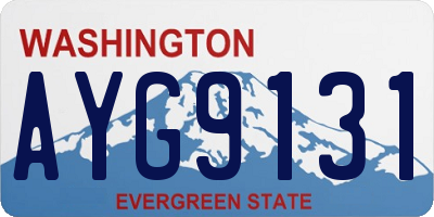 WA license plate AYG9131
