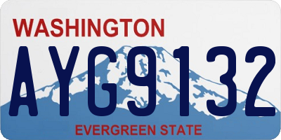 WA license plate AYG9132