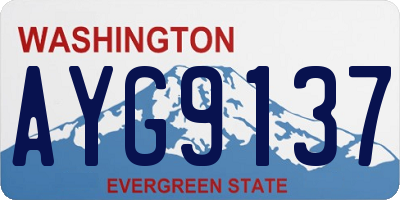 WA license plate AYG9137