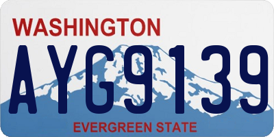 WA license plate AYG9139