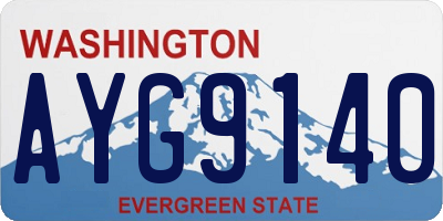 WA license plate AYG9140