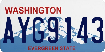 WA license plate AYG9143