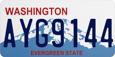 WA license plate AYG9144