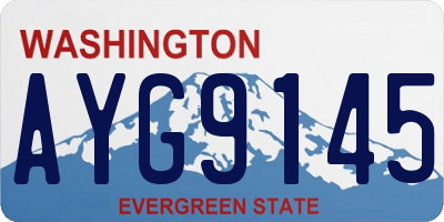 WA license plate AYG9145