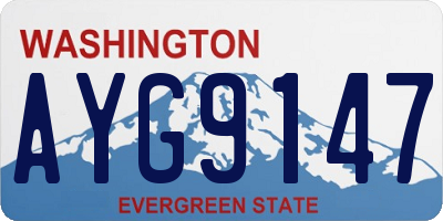 WA license plate AYG9147