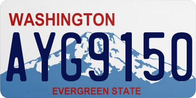 WA license plate AYG9150