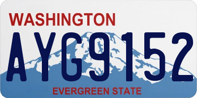 WA license plate AYG9152