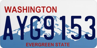 WA license plate AYG9153