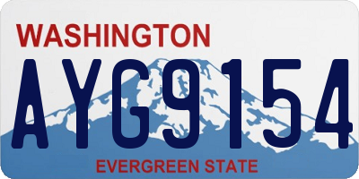 WA license plate AYG9154