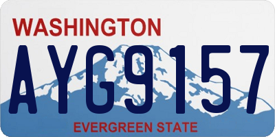 WA license plate AYG9157