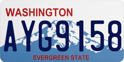 WA license plate AYG9158