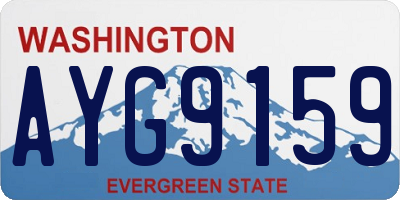 WA license plate AYG9159
