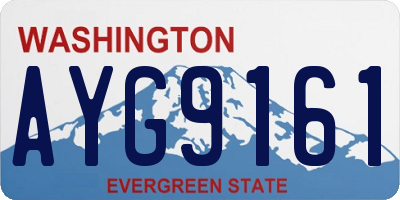 WA license plate AYG9161
