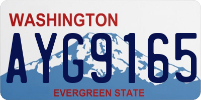 WA license plate AYG9165
