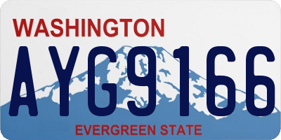 WA license plate AYG9166