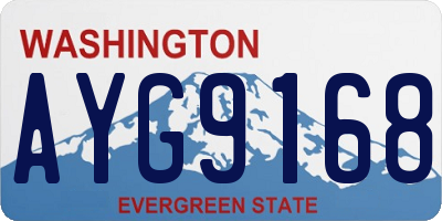 WA license plate AYG9168