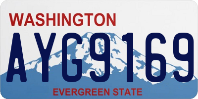 WA license plate AYG9169