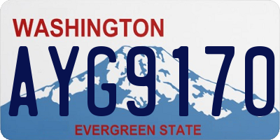 WA license plate AYG9170