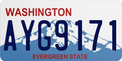 WA license plate AYG9171
