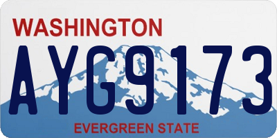 WA license plate AYG9173