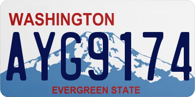 WA license plate AYG9174