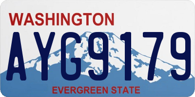 WA license plate AYG9179
