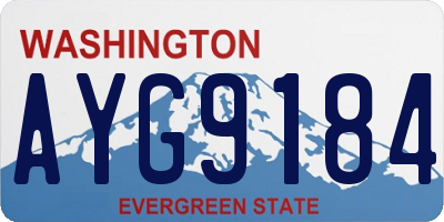 WA license plate AYG9184