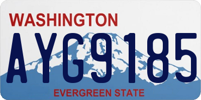 WA license plate AYG9185