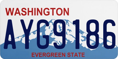 WA license plate AYG9186