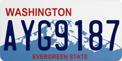 WA license plate AYG9187