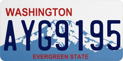 WA license plate AYG9195