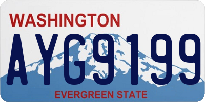 WA license plate AYG9199