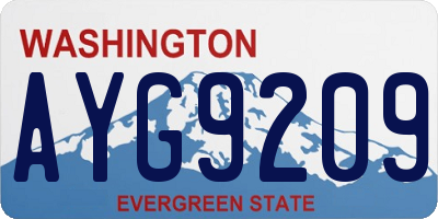 WA license plate AYG9209
