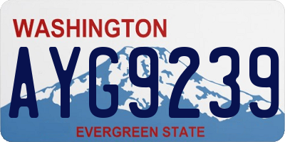 WA license plate AYG9239