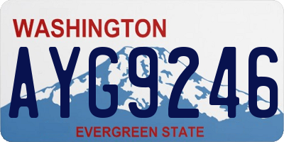 WA license plate AYG9246