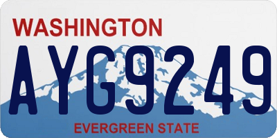 WA license plate AYG9249