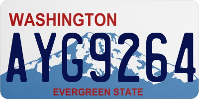WA license plate AYG9264
