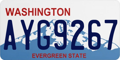 WA license plate AYG9267