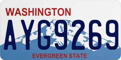 WA license plate AYG9269