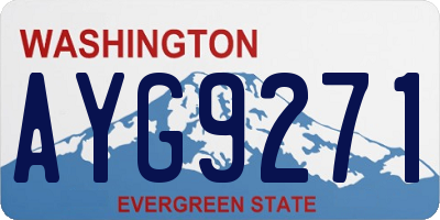 WA license plate AYG9271