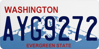 WA license plate AYG9272