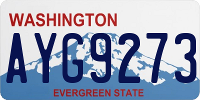 WA license plate AYG9273