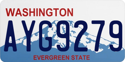 WA license plate AYG9279