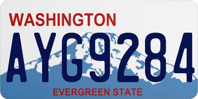 WA license plate AYG9284