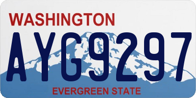WA license plate AYG9297