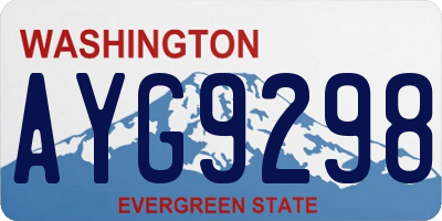 WA license plate AYG9298